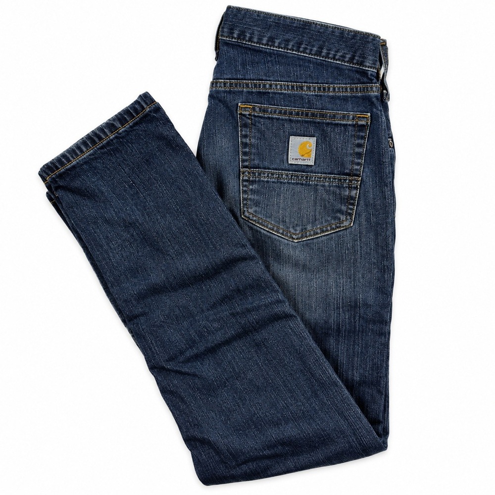 Carhartt Relaxed Fit Jeans Mens 30x32 Dark Wash Denim Straight Leg Workwear